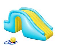 Scivolo Gonfiabile Piscina per Bambini Al Coperto Parco Giochi per Bambini Giocattoli Gonfiabili Struttura di Divertimento Castello Impertinente Blu + Pompa a Pedale (Azzurro