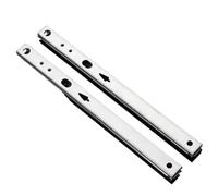 Scivolo nascosto da 17 mm di larghezza, due sezioni, smorzamento automatico, buffer muto, binario for cassetto, doppia trazione, singolo cursore a due vie, 1 paio(246mm 10inch)