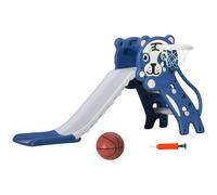 Scivolo per Bambini 18-36 Mesi con Canestro da Basket 33DH0BUBLU DecHome