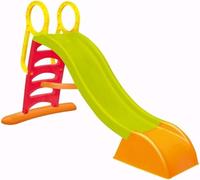 Scivolo per bambini 5 gradini con innesto acqua. Scivolo da giardino per bambini super resistente. Scivolo per bambini da casa in plastica 180x78x110cm. Multicolor Max 50kg (Giallo)