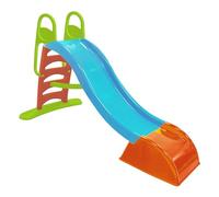 Scivolo per bambini 5 gradini con innesto acqua. Scivolo da giardino per bambini super resistente. Scivolo per bambini da casa in plastica 180x78x110cm. Multicolor Max 50kg (Blu)
