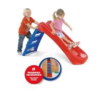 Sport1 scivolo per bambini 3 gradini pieghevole salvaspazio. Scivolo da giardino per bambini 1-4 anni super resistente. Scivolo per bambini da casa in plastica 130x47x72cm. Rosso/Blu. Max 30kg