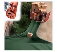 Scivolo pieghevole per carichi da 6 8 10 12 13 14 15 16 18 20 22 24 25 26 28 30 m, scivolo extra lungo per macerie, scivolo per grandi altezze (colore verde, larghezza x lunghezza, 2 x 15 m)