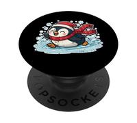 Scivolo Pinguino Natale PopSockets PopGrip Adesivo
