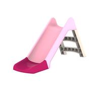 Scivolo rosa esterno per bambini con scala antiscivolo 3 gradini - 120cm discesa, 30kg max, 135x46x67cm
