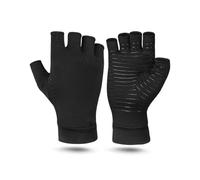 SCJJZ 1 paire Guanti per artrosi alle mani con rame, guanti artrite guanti senza dita guanti compressione artrite reumatoide mani,per donne e uomini, sollievo dal dolore e termici(XL)