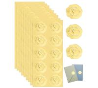 SCJJZ 100 Pezzi Sigilli Ceralacca Adesivi 35mm Cuore Oro Autoadesivi per Buste Inviti Matrimonio Compleanno Adesivi Chiudi Busta Regalo Decorazione Scrapbooking Sticker