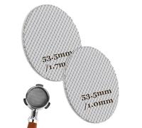 SCJJZ 2Pcs Schermo per Caffè Espresso 53.5 mm, 1mm/1.7mm Spessore 150 μm Riutilizzabile Caffè Filtro Piastra,Coffee Puck Screen in Acciaio Inossidabile per Espresso Portafilter Filtro Cestino