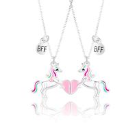 SCJJZ Collane per bambine e ragazze,Collane da donna,BFF Good Friends, collana con unicorno carino per bambini, collana con amore per cavalli