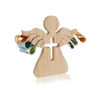 SCJJZ Fermasoldi,Angelo in legno con attraverso,angelo custode,regalo in denaro, per ragazze, ragazzi, angeli della fortuna, statuetta per gli ospiti, regalo per cresima,battesimo,comunione,cresima