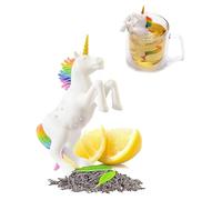 SCJJZ Filtri e colini da tè,Unicorno infusore per tè,Silicone,Cute Animal,Colino da tè Hippo,Tè Uovo per tè sfuso,Tea infusore divertente,Colino da tè per tazza,Colino per spezie in silicone,1 pcs