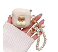 SCJLSDA Custodia protettiva per Huawei Freebuds SE 2, custodia protettiva con fiocco fiore cartone animato per donna, custodia in TPU con braccialetto per ragazzi e ragazze (ciliegia)