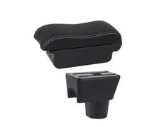 SCKCPNHNPP per Dacia per Duster per Oroc 2012 2013 2014 2015 2016 2017 2018 Bracciolo Auto con Superficie Curva Pelle Installazione Semplice Centro Bracciolo Box(B2 Black White 3USB)