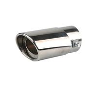 SCKCPNHNPP Tubo Scarico Terminale di Scarico per Auto Terminale Rotondo in Acciaio Inox Tubo Cromato Posteriore Universale Terminale Scarico(A)