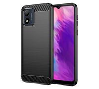 SCL Custodia per Moto E13 Custodia per Motorola E13 [nera], effetto fibra di carbonio Gel Grip Cover [anti-graffio] [anti collisione] Custodia compatibile con Motorola Moto E13