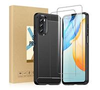 S ustodia per Moto G52 e pellicola proteggi schermo per Motorola G52 e pellicola protettiva per schermo Moto G52 in vetro temperato [confezione da 2] + cover protettiva antigraffio in TPU,