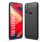SCL Custodia per Moto G8 Power - Design Carbonio e Texture Antiscivolo, Cover Protezione Antiurto per Motorola G8 Power - Colori Nero