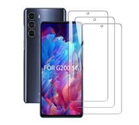 SCL Pellicola proteggi schermo compatibile con Motorola Moto G200, pellicola protettiva in vetro temperato per Motorola G200, confezione da 3, facile da installare, senza bolle, 9H]