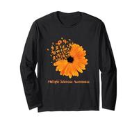 Sclerosi Multipla Consapevolezza Nastro Fiore MS Speranza Fighter Maglia a Manica
