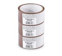Scley 3 Stück Paketband, Klebeband Breite 45mm, Länge 40m, Packband PP, Braun Paketklebeband, Verpackungsband für Umzug, Renovierung, Sanierung, A0340-020340