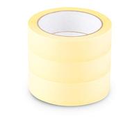 Scley Nastro per mascheratura, Larghezza nastro di crepa 30mm, Lunghezza 33m, 3 pezzi di nastro da pittore, giallo, Nastro in Carta per Mascheratura Serie *545*, A0303-450130
