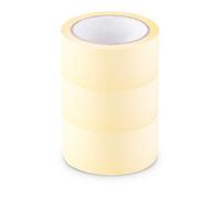 Scley Nastro per mascheratura, Larghezza nastro di crepa 48mm, Lunghezza 33m, 3 pezzi di nastro da pittore, giallo, Nastro in Carta per Mascheratura Serie *545*, A0303-450148
