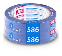 Scley Nastro per mascheratura, Larghezza nastro di crepa 25mm, Lunghezza 33m, 2 pezzi di nastro da pittore, blu, Nastro in Carta per Mascheratura Serie *586*, A0300-860225