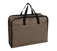 Sclmgo Borsa portadocumenti con cerniera, con robusta maniglia per il trasporto e diverse tasche interne, realizzata in materiale Oxford, per ufficio, scuola, lavoro, Cachi 41 x 13 x 32 cm, As