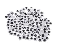 Sclmgo Decorazioni Artigianali Fatte a Mano Occhi Mobili Autoadesivi Decorazioni Natalizie Scrapbooking Occhi Mobili Accessori Decorativi, Nero, 10mm 200 Pezzi