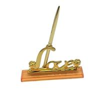 Sclmgo Penna Firma Matrimonio Decorativa con Base Solida in Plastica E Lega Incisione Elegante Adatta per Accoglienza Ospiti Registrazione