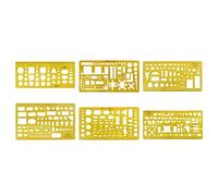Sclmgo Set di Modelli per La Progettazione di Case, Interni E Mobili, Forme di Righello Da Disegno per Studenti di Architettura, 6 pezzi