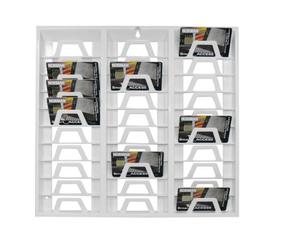 SCM PC-Card GmbH Carta/supporto da parete per 30 dipendenti Karten Bianco - Ideale per misurare il tempo/timere COR Ding/per ufficio stanze, officina, fitness studio ecc.