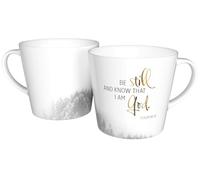 SCM Tazza Be still and know - Decorazione dorata