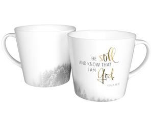 SCM Tazza Be still and know - Decorazione dorata