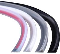 SCMYZLYD Barriera Impermeabile per Doccia, Striscia barriera Acqua for Doccia in Silicone Multicolore, Dimensioni Multiple(Black,300cm/118in)