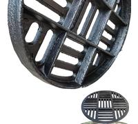 SCMYZLYD Griglia Circolare in ghisa per Scarico, Copertura Rotonda della griglia di Scarico in ghisa Nera (12-26 Pollici) for sistemi drenaggio Esterni(55x3cm)