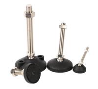 SCMYZLYD Piedini livellatori, Piedini di livellamento regolabili Coppa del piede rotante in nylon in acciaio inossidabile 304 diverse dimensioni nero(D40xm12x150)