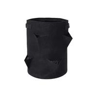 SCMYZLYD Vasi da Giardino in Tessuto, Sacchetti for piantare Fragole a Bocca Multipla 5/7/10 galloni Feltro Traspirante Riutilizzabile Verde Nero(Black,7 Gallons 30x35cm)
