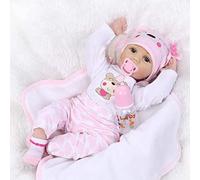 Scnbom 22inch 55cm Bambole Reborn Femmina Silicone Morbido bambolotti Che sembrano Veri Bambola realistica Toddler Occhi Aperti Neonato Maschio costo Poco Baby Dolls