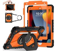 Scnioy Custodia per iPad 9a generazione iPad 9th Generation iPad 9th 8th 7th Generation iPad 10.2 pollici iPad 9th Gen Cover con pellicola protettiva portapenne Duty Cases 360 ° Rotazione Stand Nero