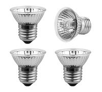 SCNNC Lampadina Riscaldante Tartarughe 25W UVA UVB E27 Dimmerabile AC230V, Bianco Caldo 2700K, Lampadine UV Riscaldante per Rettili, Tartaruga, Acquario, Lucertola, Habitat per Animali, 4 pezzi