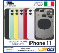Scocca COMPLETA Frame housing copri batteria iPhone 11 posteriore retro telaio