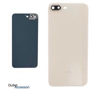 Scocca Copribatteria per Apple Iphone 8 PLUS GOLD ORO Vetro Camera Posteriore