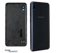 Scocca Copribatteria Vetro ORIGINALE Samsung A10 A105F NERO Adesivo Camera back