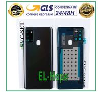 SCOCCA POSTERIORE ORIGINALE SAMSUNG GALAXY A21S SM-A217 BACK COVER VETRO NERO