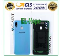 SCOCCA POSTERIORE ORIGINALE SAMSUNG GALAXY A40 SM-A405 BACK COVER VETRO BLU