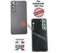 SCOCCA POSTERIORE TELAIO PER SAMSUNG S22 Plus SM-906 BACK COVER VETRO NERO