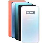 Scocca vetro Copribatteria Posteriore Per Samsung S10E SM-G970 G970F, Ricambio Pari Originale in Vetro Con Biadesivo e Vetro Fotocamera compreso, Cover Back Glass Pannello (Blu)