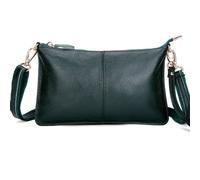 SCOFY FASHION 100% vera pelle piccola borsa a tracolla per le donne borse minimaliste e borse borsa a tracolla, Nero Verde 2, ONE SIZE