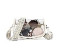 SCOFY FASHION Borsa a tracolla in PVC trasparente da donna, stampa leopardata, cinturino largo regolabile, chiusura magnetica, borsa trasparente approvata dallo stadio per concerti, eventi sportivi